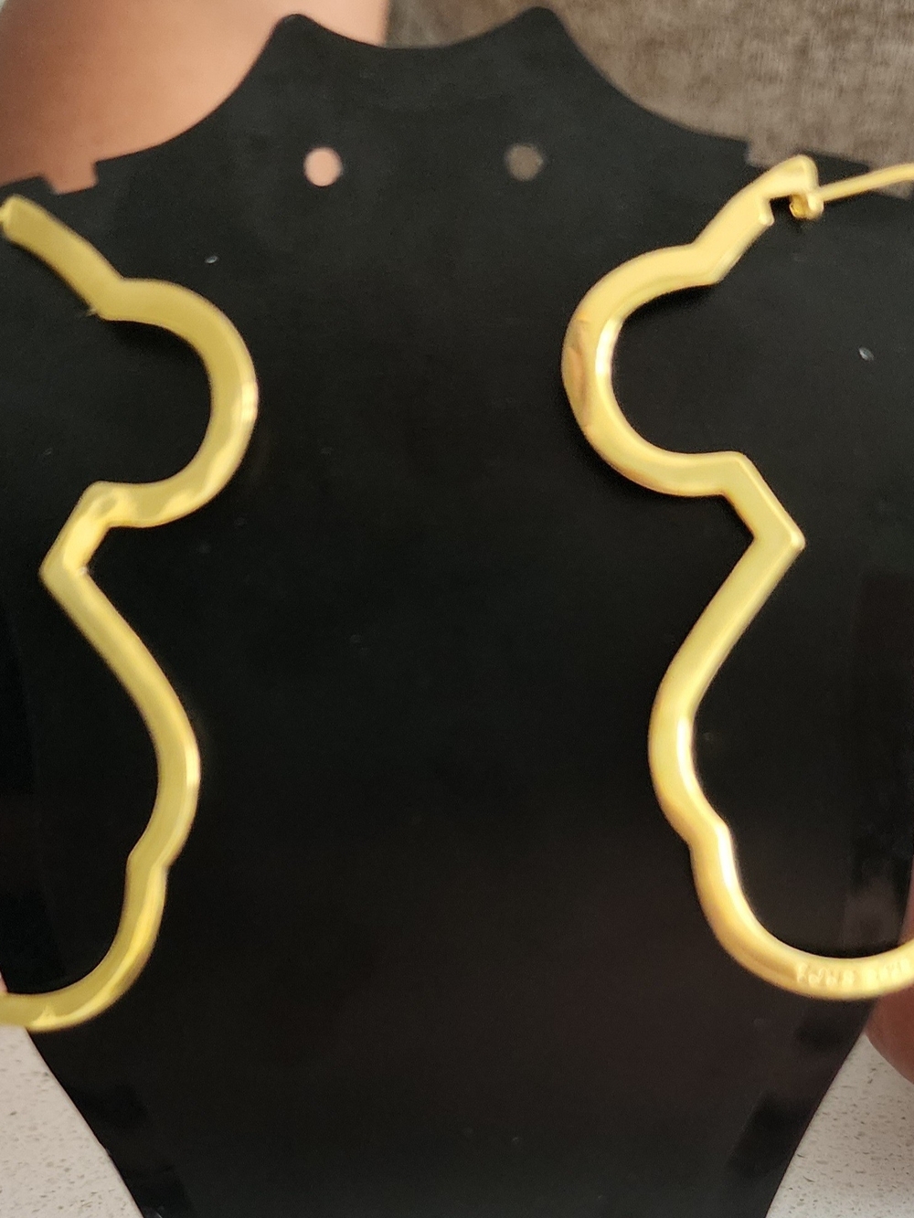 Tous Gold Abstract Cloud-Shaped Hoop Earrings